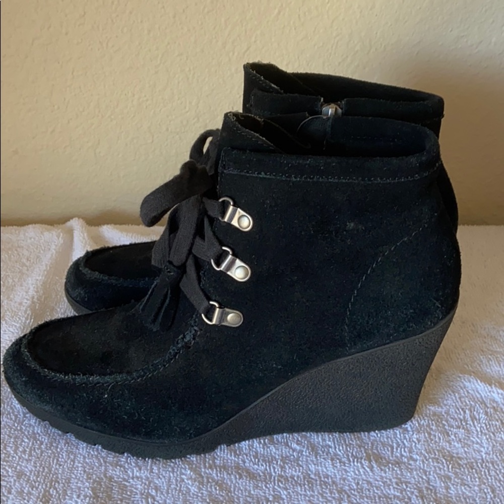 🌺 MIA suede black booties Size 10 - Picture 4 of 6